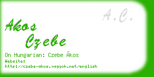 akos czebe business card
