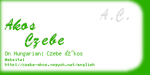 akos czebe business card